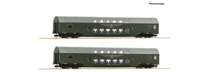 Roco 6280007 - TT - 2-tlg. Set Doppelstockwagen, DR, Ep. IV - Set 2
